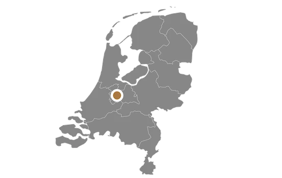 Map of the Netherlands showing Utrecht